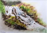 50 - Mary Vivian 'Waterfall Blenheim Palace' Watercolour.JPG